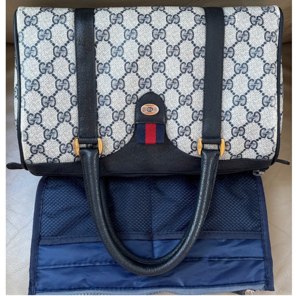 Authentic Vintage Gucci Boston Monogram Ophidia Red/Blue - Picture 9 of 14
